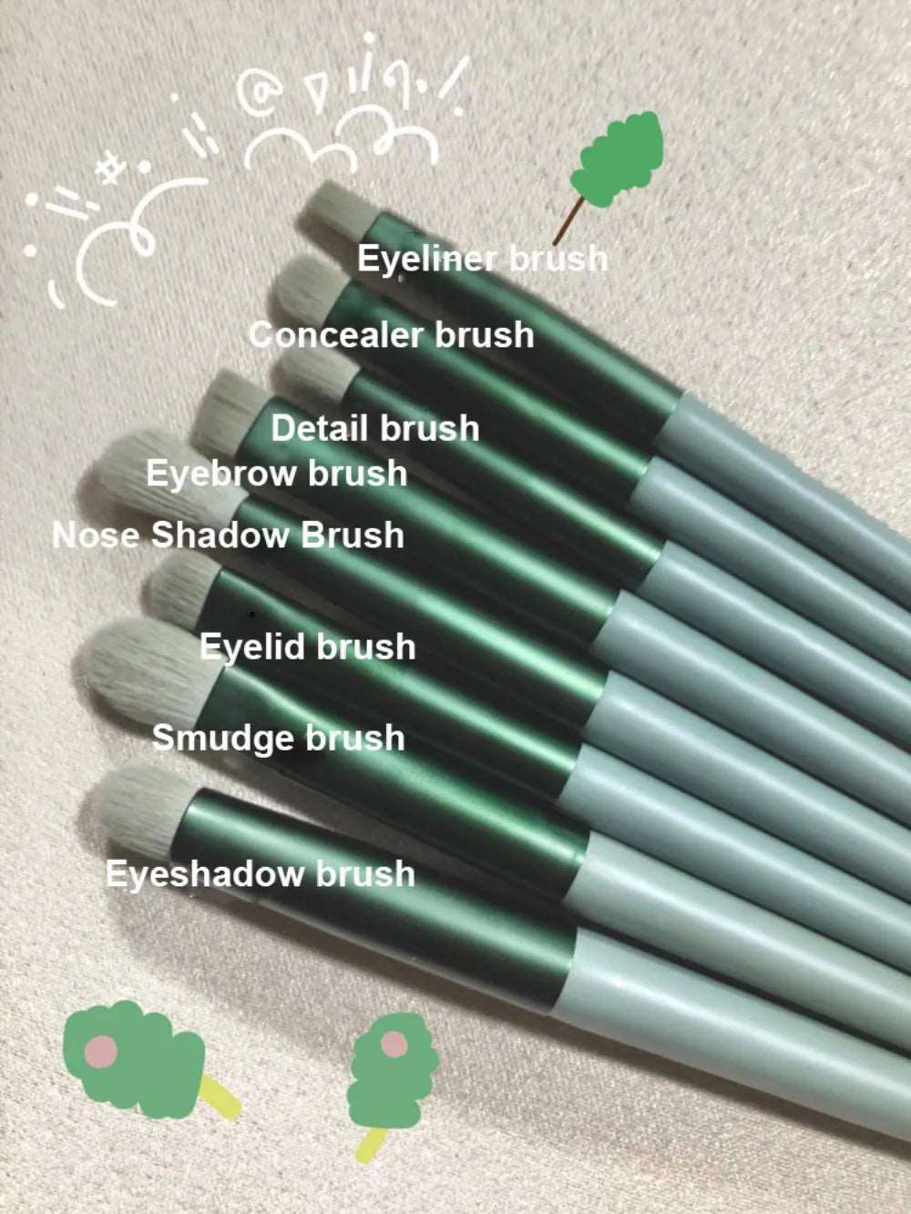 13Pcs Makeup Brush Set - Eyeshadow brush, smudge brush, eyelid brush, nose shadow brush, eyebrow brush, detail brush, concealer brush, eyeliner brush