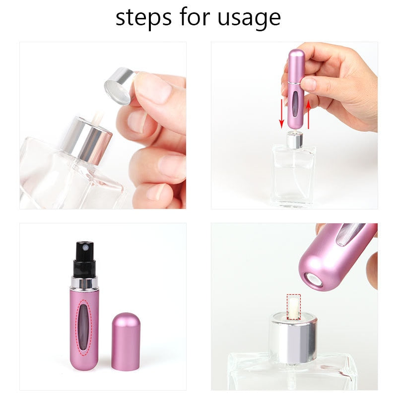 Refill perfume bottle use steps